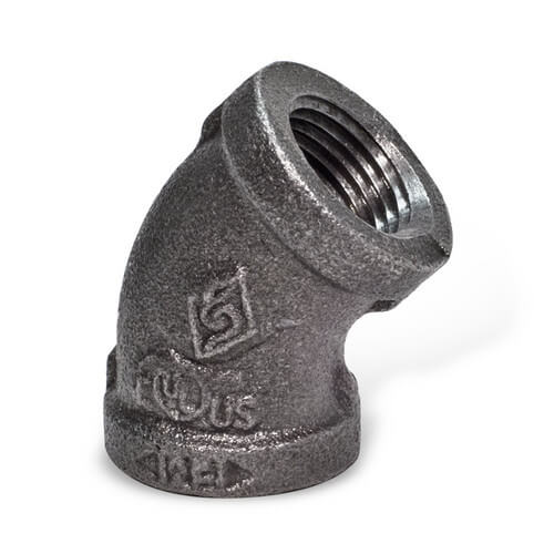 1" Black 45° Elbow