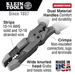 Main product image of High-Leverage Multi-Purpose Hybrid Pliers (Solid 10-14, Stranded 12-16)