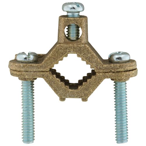 Main product image of 1/2" - 1" Bronze Grounding Clamp Kit w/ 24" 6g Copper Wire