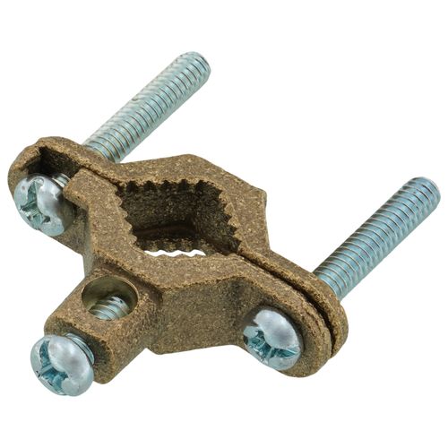 Main product image of 1/2" - 1" Bronze Grounding Clamp Kit w/ 24" 6g Copper Wire