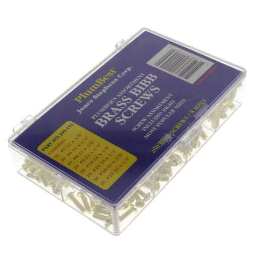 Main product image of 208 Piece Solid Brass Bibb Screw Assortment Kit