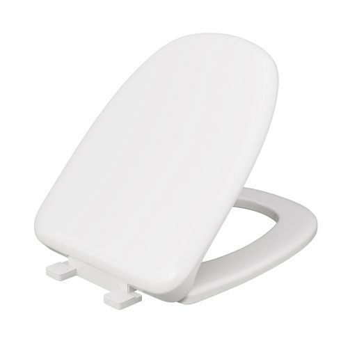 Main product image of Plastic Toilet Seat, Elongated Closed Square Front w/ Cover (White)