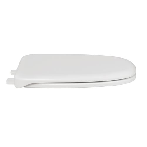 Main product image of Plastic Toilet Seat, Elongated Closed Square Front w/ Cover (White)