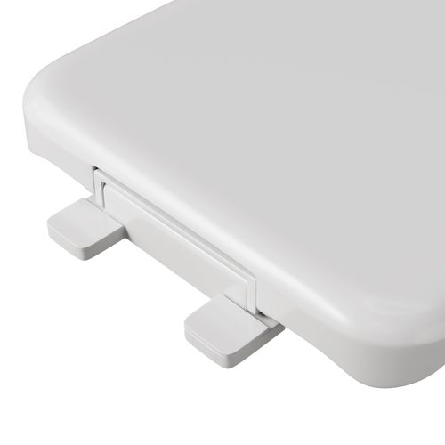 Main product image of Plastic Toilet Seat, Elongated Closed Square Front w/ Cover (White)