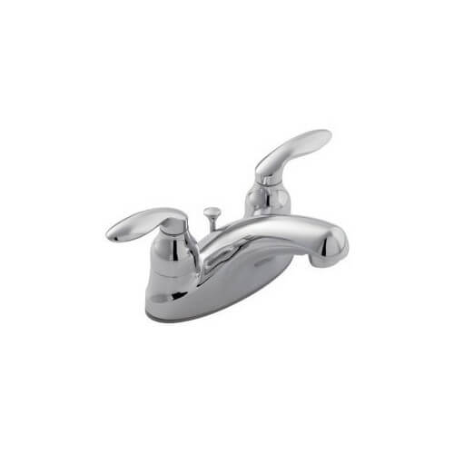 Main product image of Coralais Double Handle Centerset Lavatory Faucet with Pop-Up Drain and Metal Lever Handles (Polished Chrome)