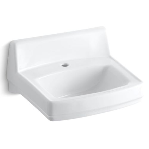 Main product image of Greenwich 20-3/4" x 18-1/4" 1-Hole Wall-Mount/Concealed Arm Bathroom Sink (White), K-2031-0