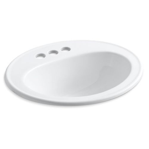 Main product image of Pennington 20-1/4" Drop-In Bathroom Sink for 4" Centerset Faucets (White), K-2196-4-0