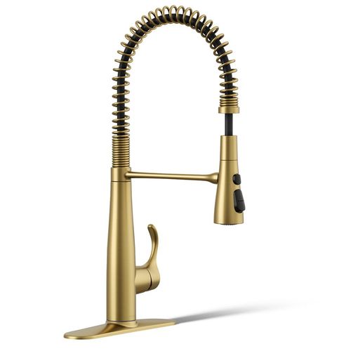 Main product image of Simplice Semi-Professional 1-Handle Pull Out Kitchen Faucet with Spray (Moderne Brass), K-22033-2MB