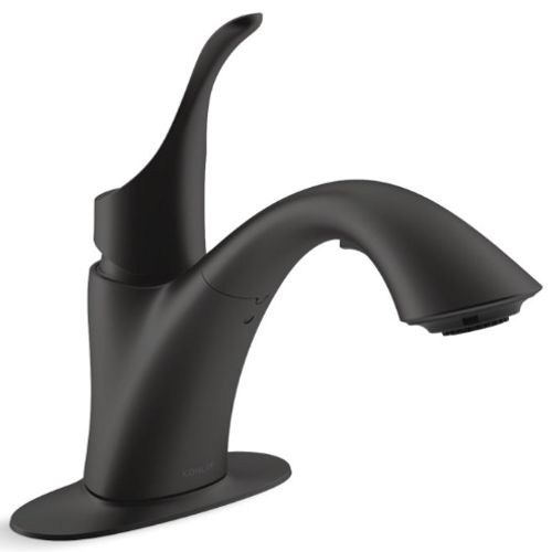 Main product image of Simplice 1-Handle Pull Out Laundry Faucet (Matte Black), K-22035-BL