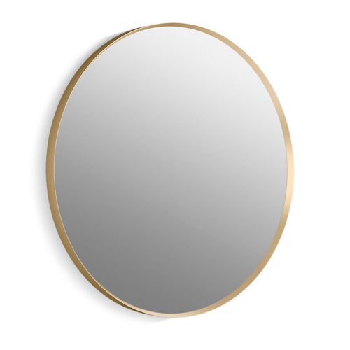 Main product image of Essential 28" Round Framed Mirror, Brushed Gold, K-26050-BGL