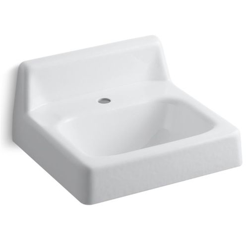 Main product image of Hudson 20" x 18" 1-Hole Wall-Mount/Concealed Arm Bathroom Sink (White), K-2812-0