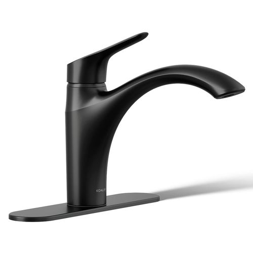 Main product image of Rival 1-Handle Swing Spout Kitchen Faucet (Matte Black), K-30470-BL