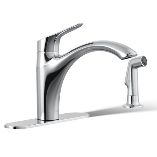 Main product image of Rival 1-Handle Swing Spout Kitchen Faucet with Spray (Polished Chrome), K-30471-CP