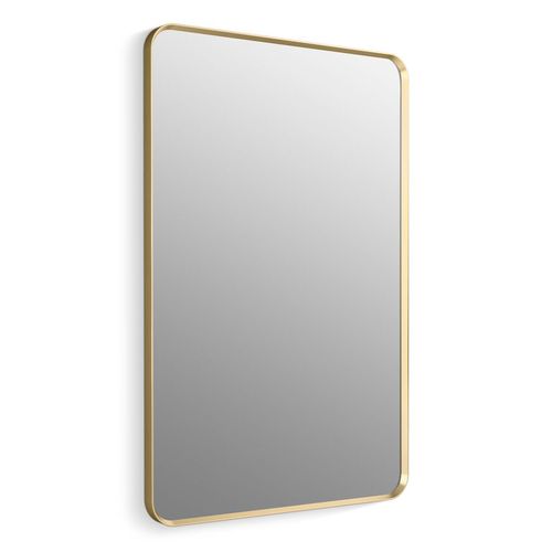 Main product image of Essential 30" x 45" Rectangular Framed Mirror, Brushed Gold, K-31365-BGL