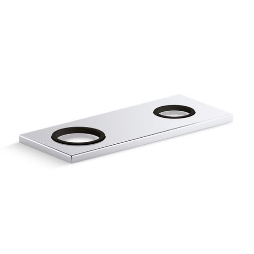 Main product image of 4" Two-Hole Escutcheon Plate for Insight and Kinesis Lav Faucets and Soap Dispensers (Square), K-38167-CP