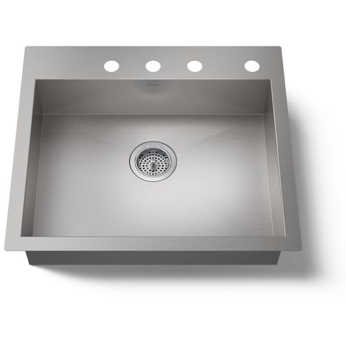Main product image of Vault 25" 1-Hole Top/Undermount Single Bowl Kitchen Sink, K-3894-4-NA