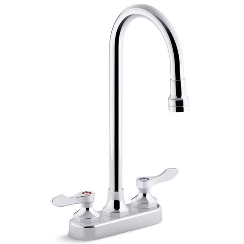 Main product image of Triton Bowe 4" Centerset Bathroom Sink Faucet with Lever Handles and Gooseneck Spout, Laminar Flow, 1.0 GPM, K-400T70-4AKL-CP