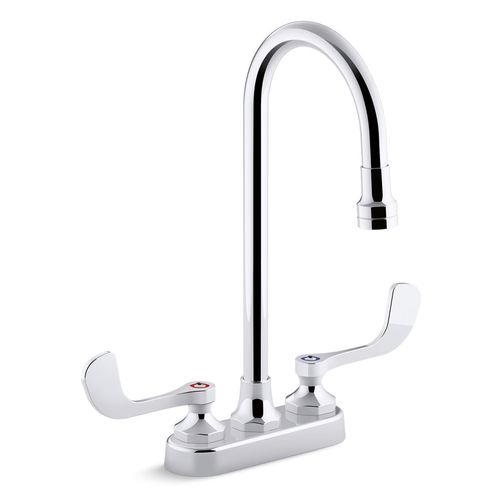 Main product image of Triton Bowe 4" Centerset Bathroom Sink Faucet with Wristblade Handles and Gooseneck Spout, Laminar Flow, 1.0 GPM, K-400T70-5AKL-CP