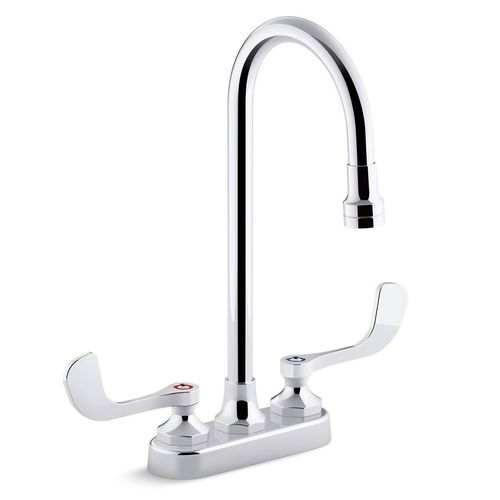 Main product image of Triton Bowe 4" Centerset Bathroom Sink Faucet with Wristblade Handles and Gooseneck Spout, Laminar Flow, 0.5 GPM, K-400T70-5ANL-CP