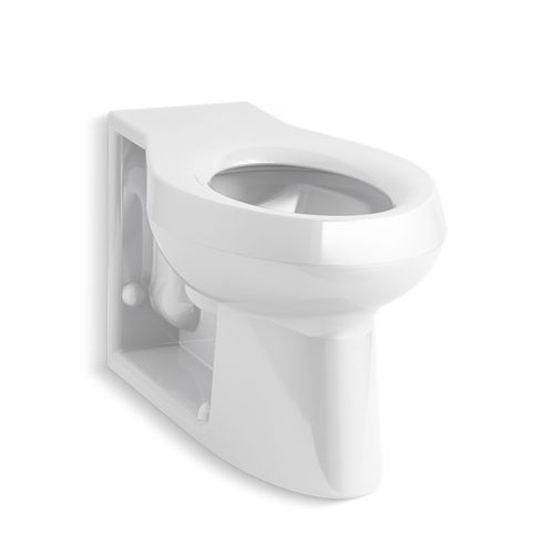 Main product image of Anglesey 1.6 gpf Floor-Mount Rear Spud Flushometer Bowl with Integral Seat (White), K-4398-0