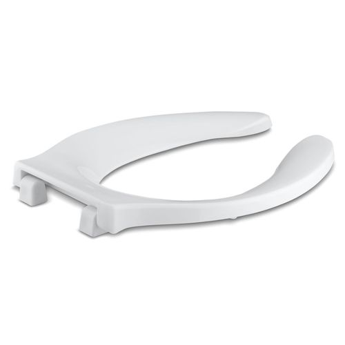 Main product image of Stronghold Elongated Toilet Seat with Integrated Handle and Check Hinge (White), K-4731-C-0