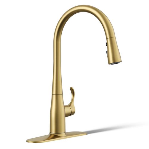 Main product image of Simplice 1-Handle Pull Down Swing Spout Kitchen Faucet (Moderne Brass), K-596-2MB