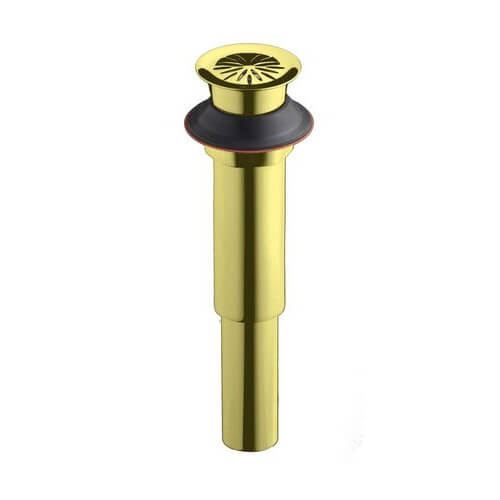 Main product image of Decorative Snowflake Grid Drain without Overflow (French Gold), K-7108-AF