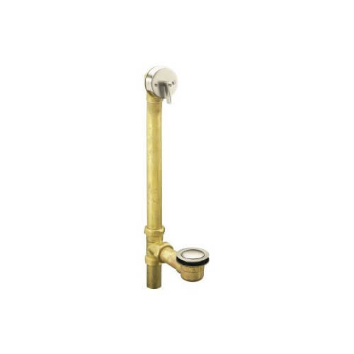 Main product image of Vintage Through the Floor Installation Pop-Up Drain with Overflow (Brushed Nickel)