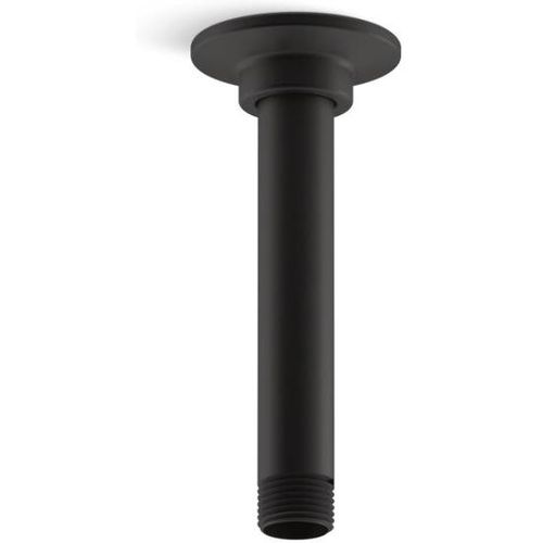 Main product image of 6" Ceiling-Mount Shower Arm and Flange (Matte Black), K-7394-BL