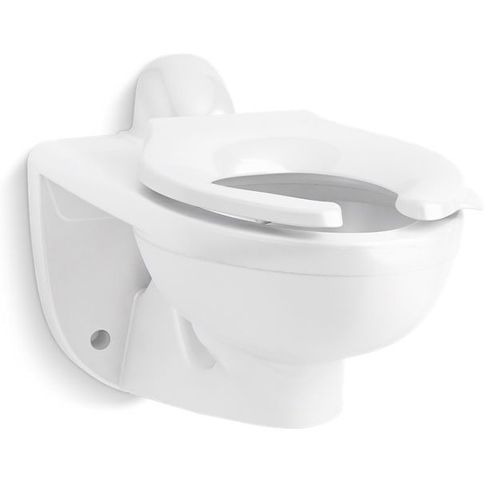 Main product image of Kingston Ultra 1.0/1.1 /1.28/1.6 gpf Rear Spud Wall-Mount Flushometer Toilet w/ Lugs (White)