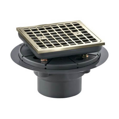 Main product image of Square Design Tile-In Shower Drain - Brushed Nickel, K-9136-BN