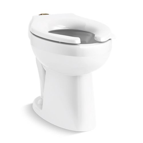 Main product image of Highcliff Ultra Floor-Mount Top Spud Antimicrobial Flushometer Bowl (White), K-96057-SS-0