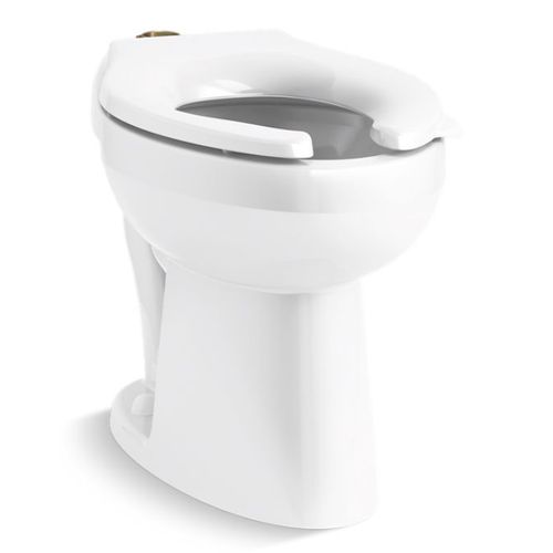 Main product image of Highcliff Ultra Floor-Mount Top Spud Antimicrobial Flushometer Bowl with Lugs (White), K-96057-SSL-0