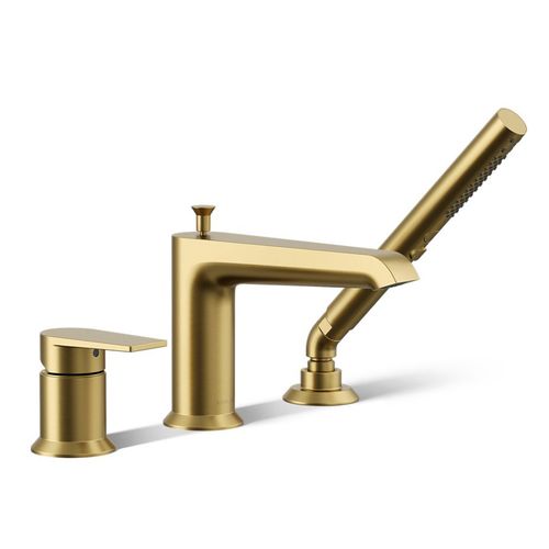 Main product image of Hint Deck Mount Tub Filler Trim w/ Handshower (Moderne Brass)