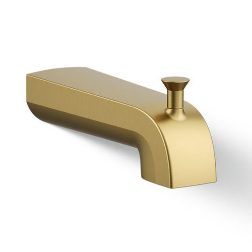 Main product image of Pitch Wall Mount Tub Spout with Diverter (Moderne Brass)