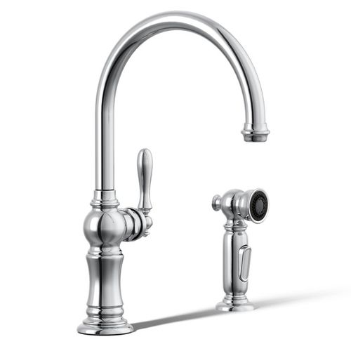 Main product image of Artifacts 1-Handle Swing Spout Kitchen Faucet with Spray (Polished Chrome), K-99262-CP