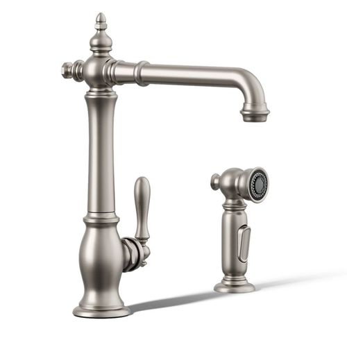 Main product image of Artifacts Victorian 1-Handle Kitchen Faucet with Spray (Stainless Steel), K-99265-VS