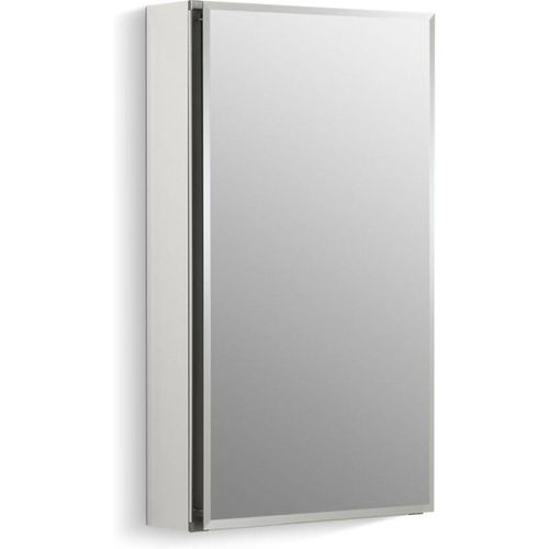 Main product image of 15" W x 26" H Aluminum Single-Door Medicine Cabinet with Mirrored Door, K-CB-CLC1526FS