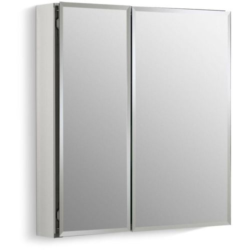 Main product image of 25" W x 26" H Aluminum Two-Door Medicine Cabinet with Mirrored Doors, K-CB-CLC2526FS