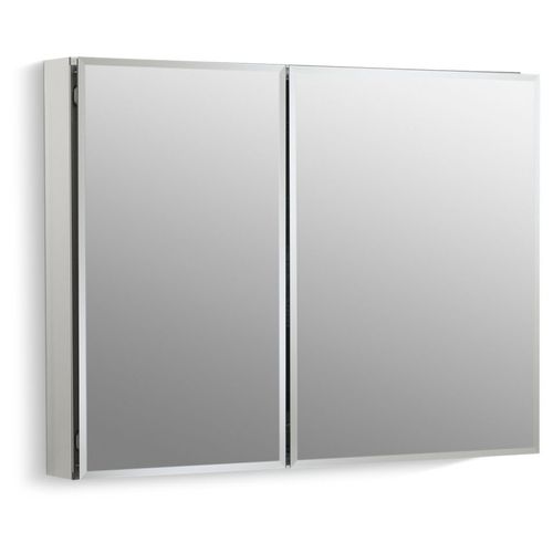 Main product image of 35" W x 26" H Aluminum Two-Door Medicine Cabinet with Mirrored Doors