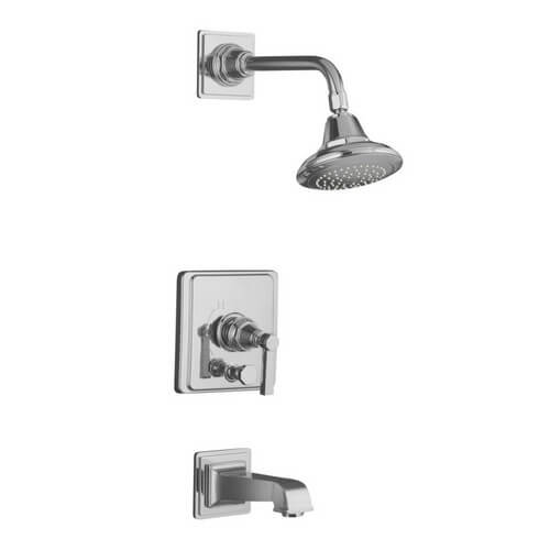 Main product image of Pinstripe Pure Rite-Temp Bath & Shower Faucet Trim, Lever Handle (Polished Chrome), K-T13133-4A-CP