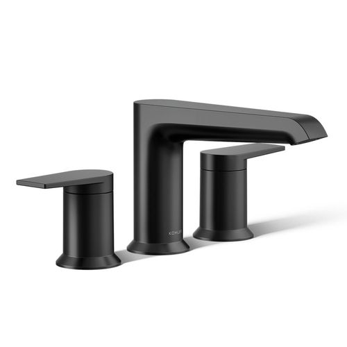 Main product image of Hint Two Handle Deck Mount Bathroom Faucet, Trim Only (Matte Black), K-T25740-4-BL