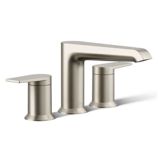 Main product image of Hint Two Handle Deck Mount Bathroom Faucet, Trim Only (Brushed Nickel), K-T25740-4-BN