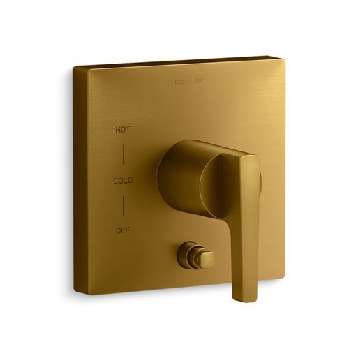 Main product image of Honesty Rite-Temp Valve Trim with Push-Button Diverter (Moderne Brass)