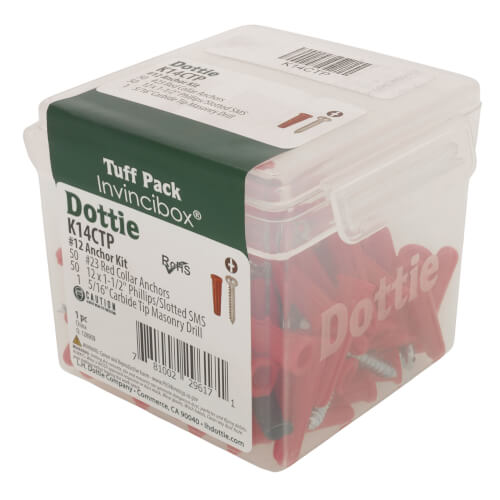K14CTP LH Dottie K14CTP 12 Red Conical Anchor Kit w/ Pan Head