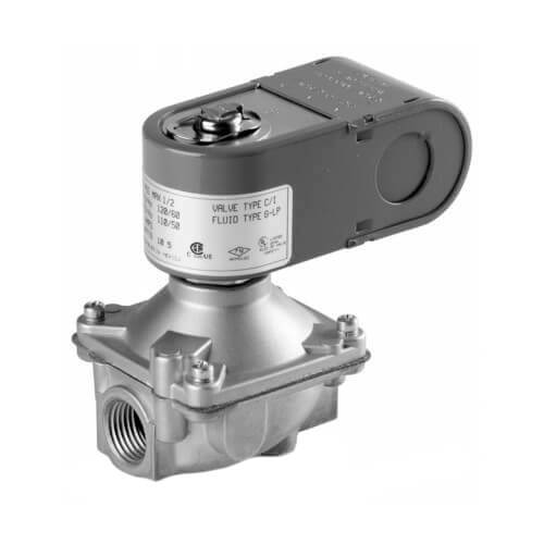 Main product image of 3/8" Threaded 2-Way Normally Closed Low Pressure Direct Acting Gas Shutoff Valve (24V)