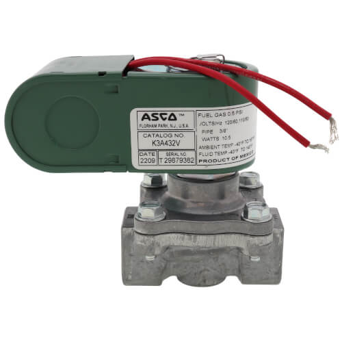 Main product image of 3/8" Threaded 2-Way Normally Closed Low Pressure Fuel Gas Solenoid Valve (120/60V)