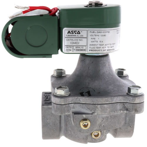 Main product image of 1" Threaded 2-Way Normally Closed Low Pressure Direct Acting Gas Shutoff Valve (110/120V)
