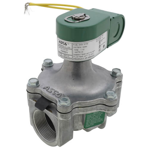 Main product image of 1-1/2" Threaded Normally Closed 2-Way High Pressure Pilot Operated Gas Shutoff Valve (120V)