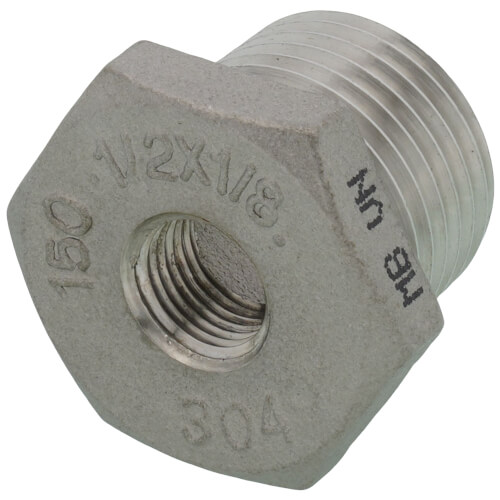 Main product image of T304 1/2" X 1/8" Stainless Steel Hex Bushing